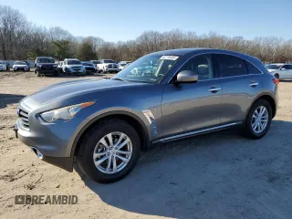 2016 Infiniti QX70 with VIN JN8CS1MUXGM671452, listed as a Copart auction lot 43776495 with 192,412 mi miles and Salvage Title. Bid and sale history available at DreamBid. Image 1.