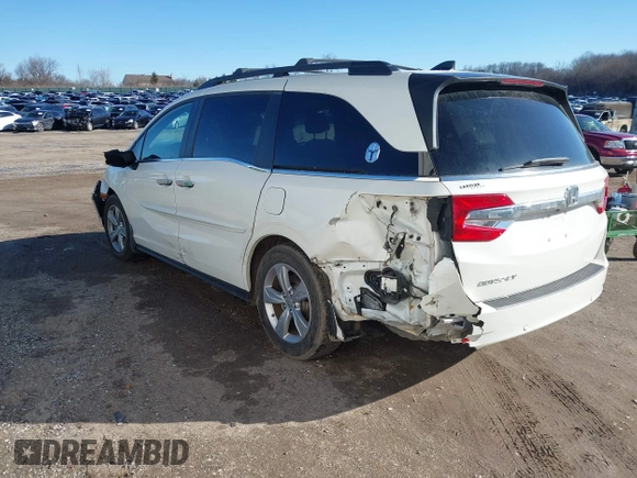 2018 Honda Odyssey EX-L with VIN 5FNRL6H75JB044422, listed as a IAAI auction lot 41730576 with 120,587 mi miles and . Bid and sale history available at DreamBid. Image 3.