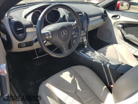 2007 Mercedes-Benz SLK-Class 3.0L with VIN WDBWK54F57F168349, listed as a Copart auction lot 72155834 with 85,007 mi miles and Salvage Title. Bid and sale history available at carsss.com. Image 8.