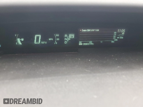 2010 Toyota Prius II with VIN JTDKN3DU2A1302233, listed as a Copart auction lot 54672265 with 208,319 mi miles and Clean Title. Bid and sale history available at carsss.com. Image 9.