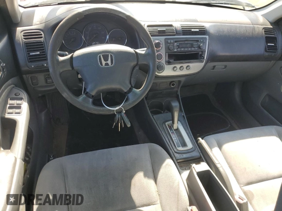 2003 Honda Civic LX with VIN 2HGES16593H615060, listed as a Copart auction lot 49705415 with Not Provided miles and Salvage Title. Bid and sale history available at carsss.com. Image 8.