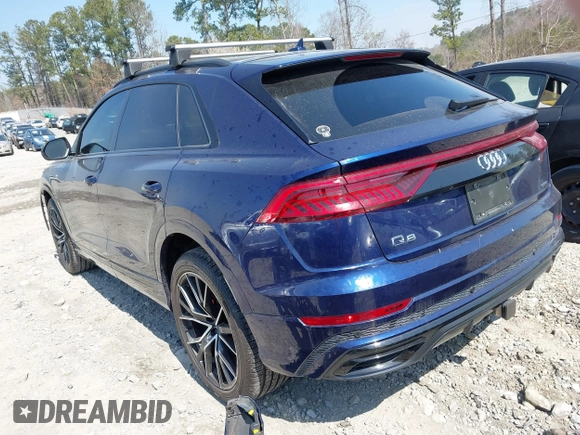 2019 Audi Q8 Premium Plus z VIN WA1EVBF18KD028606, wystawiony jako IAAI lot #41780296 z przebiegiem 72 117 mil mil oraz . Historia ofert i sprzedaży dostępna na DreamBid. Obrazek 3.