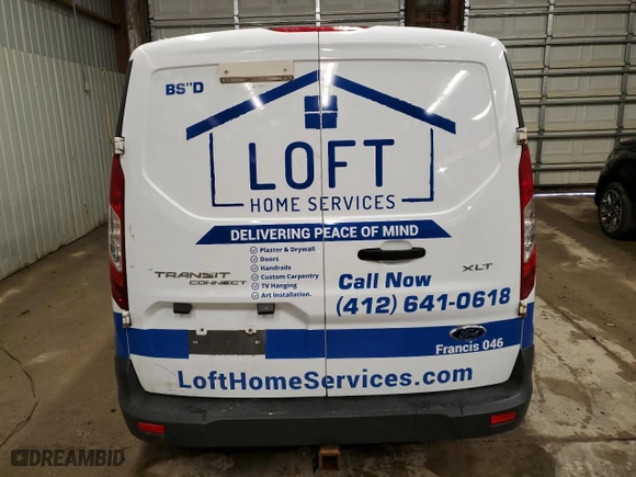 2016 Ford Transit Connect XLT with VIN NM0LS7F76G1236075, listed as a Copart auction lot 45480915 with 101,737 mi miles and Salvage Title. Bid and sale history available at carsss.com. Image 6.