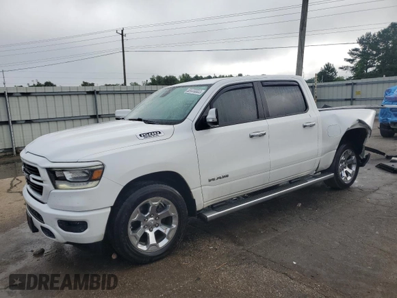 2019 Ram 1500 Big Horn with VIN 1C6RREFT1KN683657, listed as a Copart auction lot 58408885 with 70,556 mi miles and Non repairable. Bid and sale history available at DreamBid. Image 1.