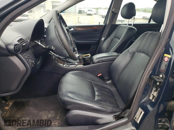2005 Mercedes-Benz C 320 with VIN WDBRF64J75F631696, listed as a Copart auction lot 72349934 with 185,055 mi miles and Salvage Title. Bid and sale history available at DreamBid. Image 7.