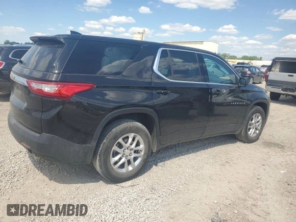 2021 Chevrolet Traverse LS with VIN 1GNERFKW6MJ139072, listed as a Copart auction lot 55844625 with 88,993 mi miles and Salvage title. Bid and sale history available at DreamBid. Image 3.