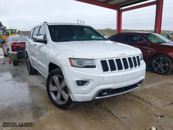 2014 Jeep Grand Cherokee Overland with VIN 1C4RJFCT4EC337564, listed as a IAAI auction lot 41982886 with 191,412 mi miles. Bid and sale history available at carsss.com. Image 1.