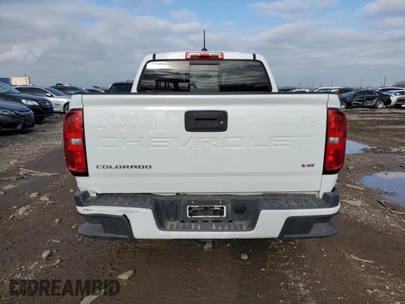 2022 Chevrolet Colorado 4WD LT with VIN 1GCGTCEN5N1244627, listed as a Copart auction lot 80997994 with 55,261 mi miles and Salvage title. Bid and sale history available at DreamBid. Image 6.