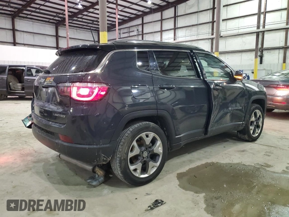 2018 Jeep Compass Limited with VIN 3C4NJDCB9JT499635, listed as a Copart auction lot 45642455 with 77,961 mi miles and Salvage Title. Bid and sale history available at DreamBid. Image 3.