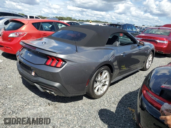 2024 Ford Mustang GT Premium with VIN 1FAGP8FF1R5123882, listed as a Copart auction lot 74846044 with Not provided miles and Salvage title. Bid and sale history available at DreamBid. Image 3.