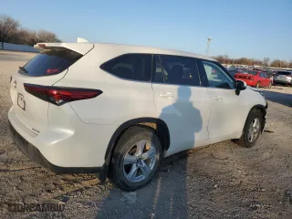 2021 Toyota Highlander L with VIN 5TDBZRBH6MS543426, listed as a Copart auction lot 86848444 with 104,414 mi miles and Salvage Title. Bid and sale history available at carsss.com. Image 3.