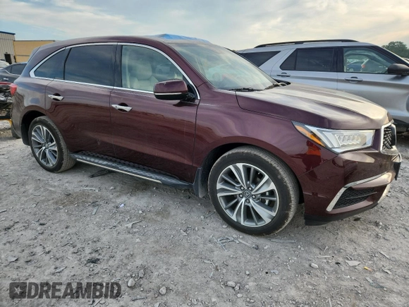 2017 Acura MDX Technology with VIN 5FRYD4H58HB011676, listed as a Copart auction lot 60608615 with 65,927 mi miles and Salvage title. Bid and sale history available at DreamBid. Image 4.