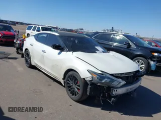 2018 Nissan Maxima SR with VIN 1N4AA6AP7JC407982, listed as a IAAI auction lot 41960196 with 63,969 mi miles. Bid and sale history available at carsss.com. Image 1.