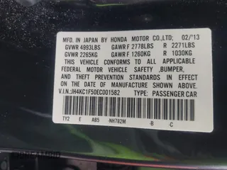 2014 Acura RLX Tech Pkg with VIN JH4KC1F50EC001582, listed as a IAAI auction lot 41478973 with 56,163 mi miles. Bid and sale history available at carsss.com. Image 9.