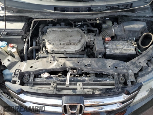 2015 Honda Odyssey EX-L with VIN 5FNRL5H69FB039877, listed as a Copart auction lot 46333935 with 238,716 mi miles and Salvage Title. Bid and sale history available at DreamBid. Image 12.