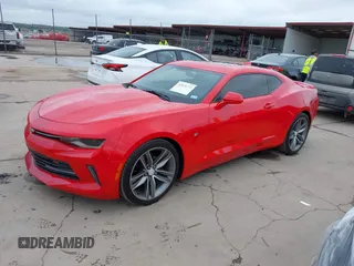 2016 Chevrolet Camaro 2LT with VIN 1G1FD1RS2G0133841, listed as a IAAI auction lot 41874772 with 104,840 mi miles. Bid and sale history available at carsss.com. Image 2.
