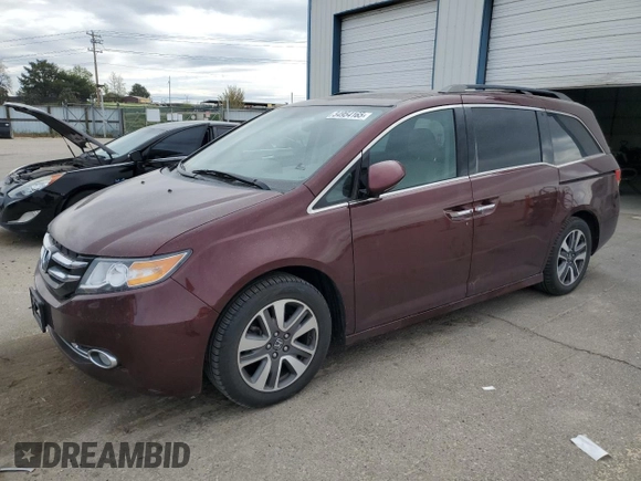 2016 Honda Odyssey Touring Elite with VIN 5FNRL5H96GB125546, listed as a Copart auction lot 54954165 with 101,479 mi miles and Salvage Title. Bid and sale history available at DreamBid. Image 1.
