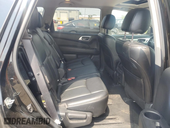 2018 Nissan Pathfinder Platinum with VIN 5N1DR2MM8JC612801, listed as a Copart auction lot 60176455 with 77,614 mi miles and Salvage title. Bid and sale history available at DreamBid. Image 10.