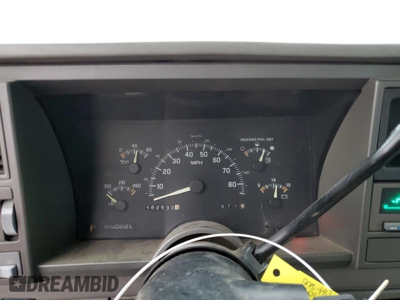 1994 GMC Sierra 1500 with VIN 1GTEK14K5RE539652, listed as a Copart auction lot 80877094 with 162,533 mi miles and Salvage Title. Bid and sale history available at DreamBid. Image 9.