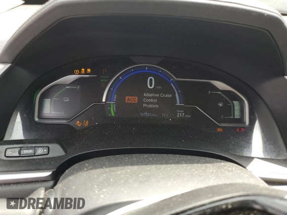 2019 Honda Clarity Plug-In Hybrid with VIN JHMZC5F1XKC000731, listed as a Copart auction lot 55250205 with 164,531 mi miles and Clean Title. Bid and sale history available at carsss.com. Image 9.