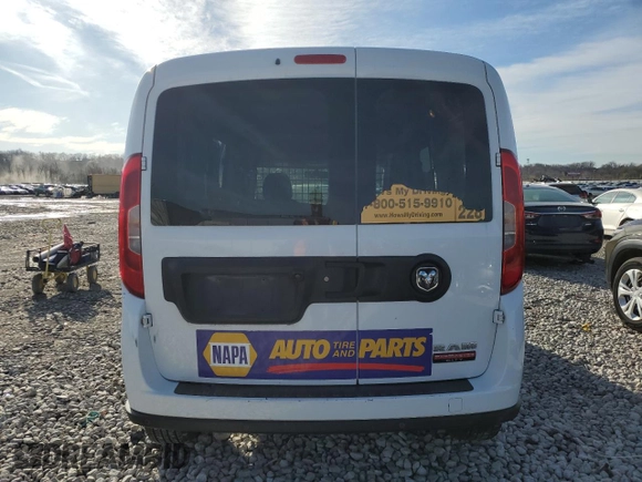 2017 Ram ProMaster City Cargo Tradesman SLT with VIN ZFBERFBB4H6D85025, listed as a Copart auction lot 50207785 with 285,618 mi miles and Salvage Title. Bid and sale history available at DreamBid. Image 6.
