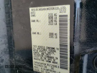 2013 Nissan Maxima S z VIN 1N4AA5AP1DC822083, wystawiony jako Copart lot #58932365 z przebiegiem 136 390 mil mil oraz Szkoda całkowita • Salvage title. Historia ofert i sprzedaży dostępna na DreamBid. Obrazek 12.