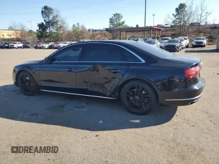 2015 Audi A8 L 4.0T with VIN WAU32AFD5FN022074, listed as a Copart auction lot 44528875 with 127,377 mi miles and Salvage Title. Bid and sale history available at carsss.com. Image 2.