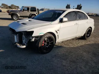 2010 Mitsubishi Lancer Evolution GSR with VIN JA32W8FV1AU007251, listed as a Copart auction lot 89408075 with 90,188 mi miles and Salvage Title. Bid and sale history available at DreamBid. Image 1.