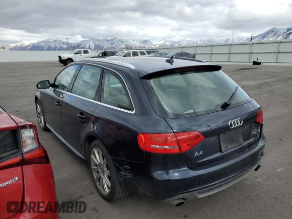 2012 Audi A4 2.0T Premium Plus with VIN WAUWFAFL1CA021726, listed as a Copart auction lot 44306125 with 0 mi miles and Salvage Title. Bid and sale history available at carsss.com. Image 2.