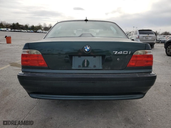 2001 BMW 7 Series 740iA with VIN WBAGG83401DN86357, listed as a Copart auction lot 49689955 with 0 mi miles and Salvage Title. Bid and sale history available at carsss.com. Image 7.
