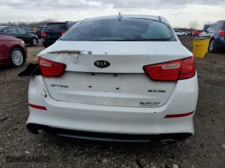 2015 Kia Optima EX with VIN 5XXGN4A77FG393649, listed as a Copart auction lot 50145995 with 158,779 mi miles and Salvage Title. Bid and sale history available at carsss.com. Image 6.