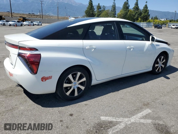 2018 Toyota Mirai with VIN JTDBVRBD9JA004025, listed as a Copart auction lot 56686705 with 81,292 mi miles and Salvage title. Bid and sale history available at DreamBid. Image 3.