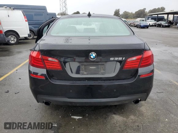 2013 BMW 5 Series 535i with VIN WBAFR7C50DC826588, listed as a Copart auction lot 43291135 with 108,163 mi miles and Salvage Title. Bid and sale history available at DreamBid. Image 6.
