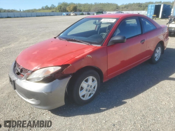 2005 Honda Civic VP z VIN 1HGEM22155L061234, wystawiony jako Copart lot #50332425 z przebiegiem 208 334 mil mil oraz Szkoda całkowita • Salvage title. Historia ofert i sprzedaży dostępna na DreamBid. Obrazek 1.