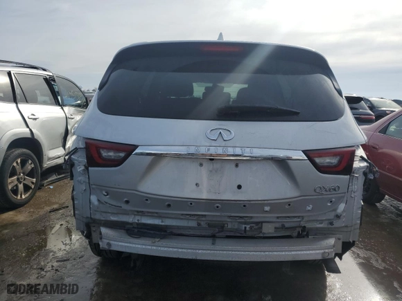 2019 Infiniti QX60 PURE with VIN 5N1DL0MM6KC565761, listed as a Copart auction lot 46236875 with 82,677 mi miles and Salvage Title. Bid and sale history available at carsss.com. Image 6.
