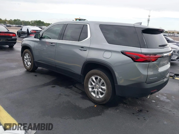 2023 Chevrolet Traverse LS with VIN 1GNERFKW6PJ340667, listed as a IAAI auction lot 42340837 with 26,746 mi miles and . Bid and sale history available at DreamBid. Image 3.