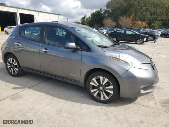 2015 Nissan LEAF SL with VIN 1N4AZ0CP3FC317142, listed as a Copart auction lot 79734984 with 77,437 mi miles and Salvage Title. Bid and sale history available at carsss.com. Image 4.