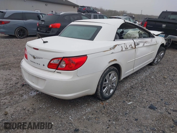 2008 Chrysler Sebring Limited with VIN 1C3LC65M48N289969, listed as a IAAI auction lot 41963154 with Not provided miles and . Bid and sale history available at DreamBid. Image 4.