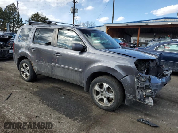 2014 Honda Pilot EX-L with VIN 5FNYF4H50EB005362, listed as a Copart auction lot 46695275 with 106,175 mi miles and Salvage Title. Bid and sale history available at DreamBid. Image 4.