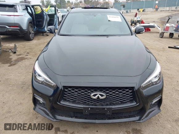 2023 Infiniti Q50 Sensory z VIN JN1EV7CP9PM511527, wystawiony jako IAAI lot #42490195 z przebiegiem 34 031 mil mil oraz . Historia ofert i sprzedaży dostępna na DreamBid. Obrazek 12.