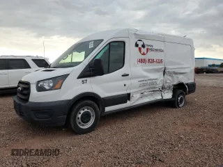 2020 Ford Transit Cargo z VIN 1FTBR1C89LKA43069, wystawiony jako Copart lot #55803285 z przebiegiem 76 918 mil mil oraz Szkody całkowita. Historia ofert i sprzedaży dostępna na DreamBid. Obrazek 1.