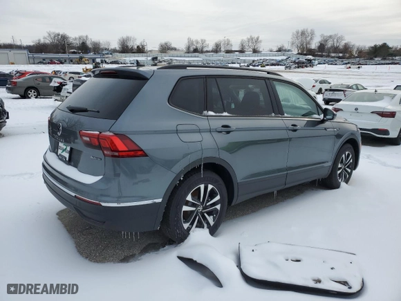 2024 Volkswagen Tiguan S with VIN 3VVFB7AXXRM157734, listed as a Copart auction lot 44740085 with 0 mi miles and Salvage Title. Bid and sale history available at carsss.com. Image 3.