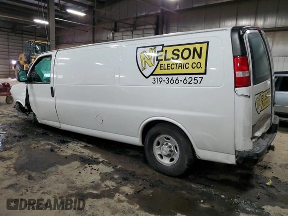 2017 Chevrolet Express Cargo Van with VIN 1GCZGHFG4H1123926, listed as a Copart auction lot 45306405 with 0 mi miles and Salvage Title. Bid and sale history available at carsss.com. Image 2.