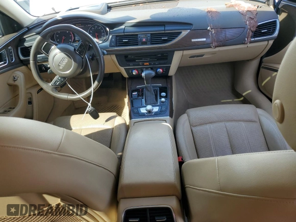 2015 Audi A6 Prestige with VIN WAUHGAFC7FN030286, listed as a Copart auction lot 71237874 with 74,334 mi miles and Salvage title. Bid and sale history available at DreamBid. Image 8.