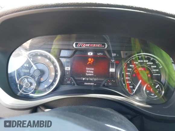 2020 Ram 1500 Rebel with VIN 1C6SRFLT8LN164196, listed as a IAAI auction lot 42538059 with 60,520 mi miles and . Bid and sale history available at DreamBid. Image 7.