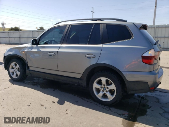 2007 BMW X3 3.0si with VIN WBXPC93497WF24723, listed as a Copart auction lot 52611965 with 147,779 mi miles and Salvage Title. Bid and sale history available at DreamBid. Image 2.