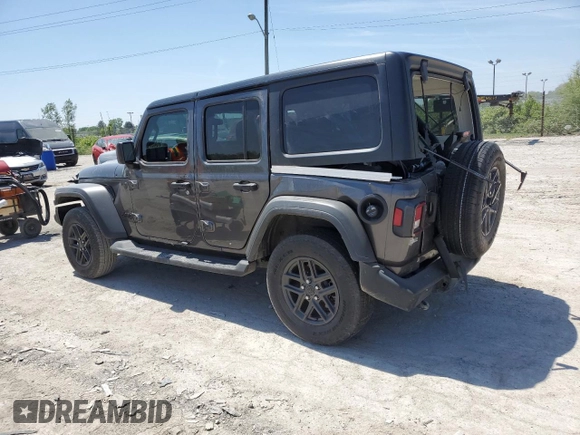 2024 Jeep Wrangler Sport S with VIN 1C4PJXDN4RW102311, listed as a Copart auction lot 56407235 with 23,851 mi miles and Salvage title. Bid and sale history available at DreamBid. Image 2.