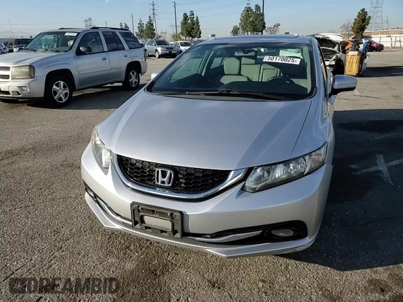 2014 Honda Civic Sedan EX-L with VIN 19XFB2F92EE242101, listed as a Copart auction lot 50170025 with 59,023 mi miles and Salvage Title. Bid and sale history available at carsss.com. Image 11.