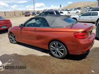 2018 BMW 2 Series 230i xDrive with VIN WBA2K1C54JVD41373, listed as a Copart auction lot 63321134 with 25,412 mi miles and Salvage Title. Bid and sale history available at carsss.com. Image 2.