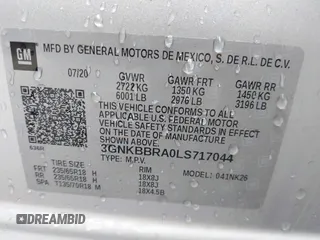 2020 Chevrolet Blazer LT z VIN 3GNKBBRA0LS717044, wystawiony jako IAAI lot #42125519 z przebiegiem 111 685 mil mil oraz . Historia ofert i sprzedaży dostępna na DreamBid. Obrazek 9.